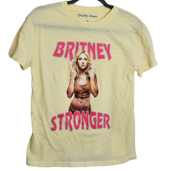 Britney Spears Britney Stronger T Shirt Baby T Size S Y2K McBling - Picture 1 of 5